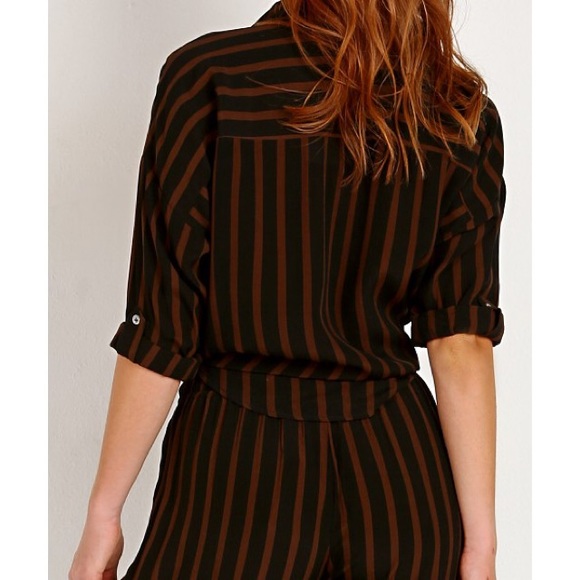 Faithfull The Brand Striped Shirt Bow Tie Front - Picture 12 of 16